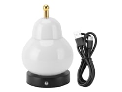 Bj-lâmpada De Mesa Em Forma De Pera Calabaza, Controle Tático, Regulável Sem Escalas, 3 Modos De Luz, Sem Fio Recarregável, Branca
