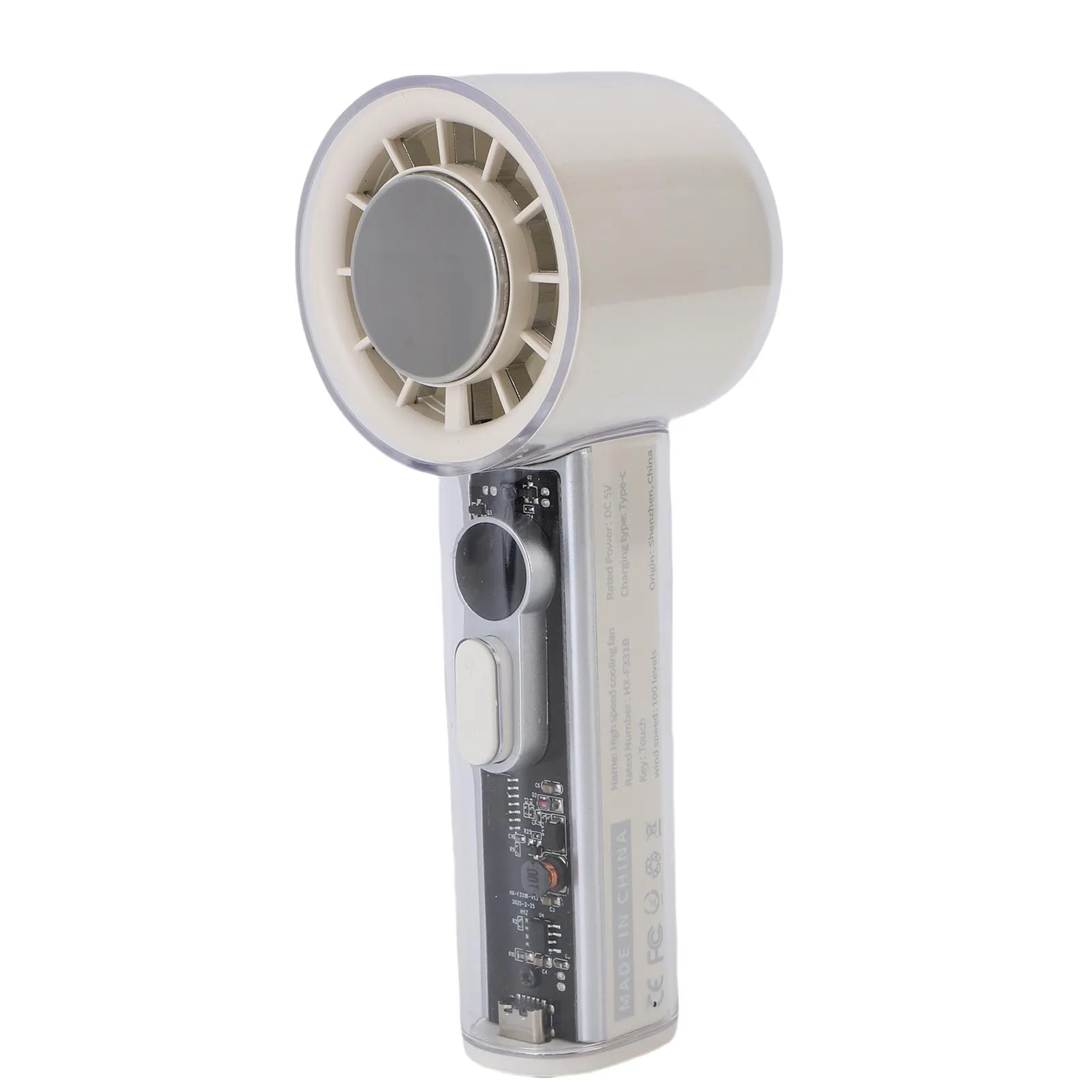 Ventilador Portátil De Carga Usb (gris), Con Tecnología De Refrigeración Por Semiconductores Y Enfriamiento En Silencio A Alta Velocidad