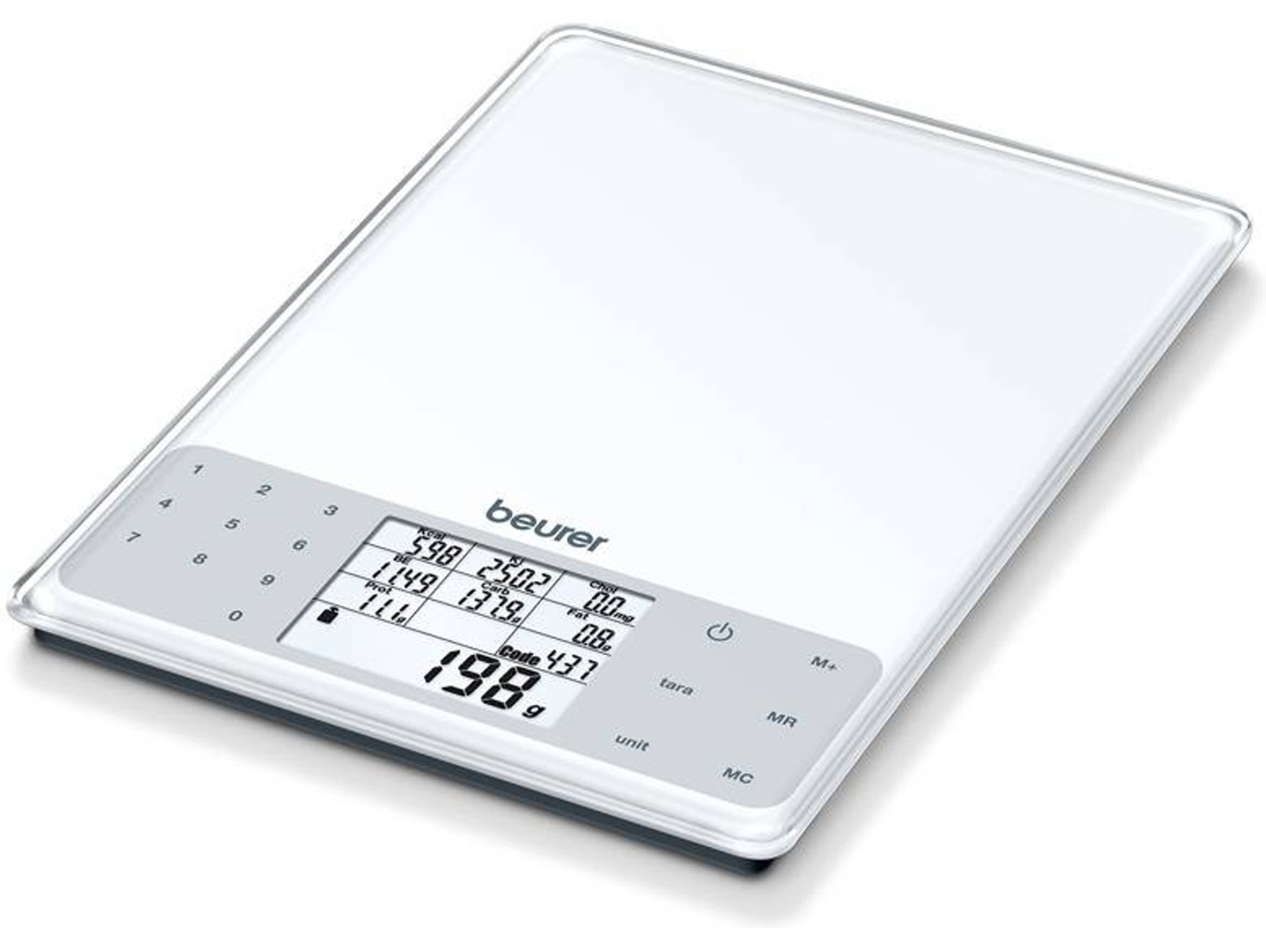 Báscula de Cocina BEURER DS61 Dietética (Capacidad: 5 Kg - Precisión: 1 g)
