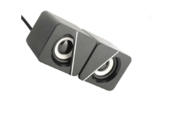 1 par de altavoces de escritorio para computadora, multifuncionales, elegantes, graves potentes, sonido estéreo 4D, altavoz con cable USB Chennnls