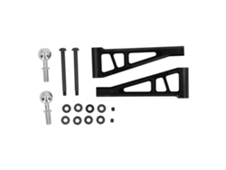 Brazo De Suspensión Superior Delantero De Aluminio Ligero Para Coche Rc Arrma 1/7 1/8 Negro