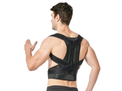 Preto 2xl Kaload Corretor Postura Suporte Lombar Respirável Cinta Costas Vertical Pescoço Ombros Ergonômico Escritório Viagens