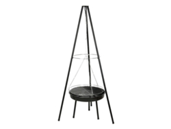 Trípode para barbacoa Well Home con cadena y parrilla Wellhome