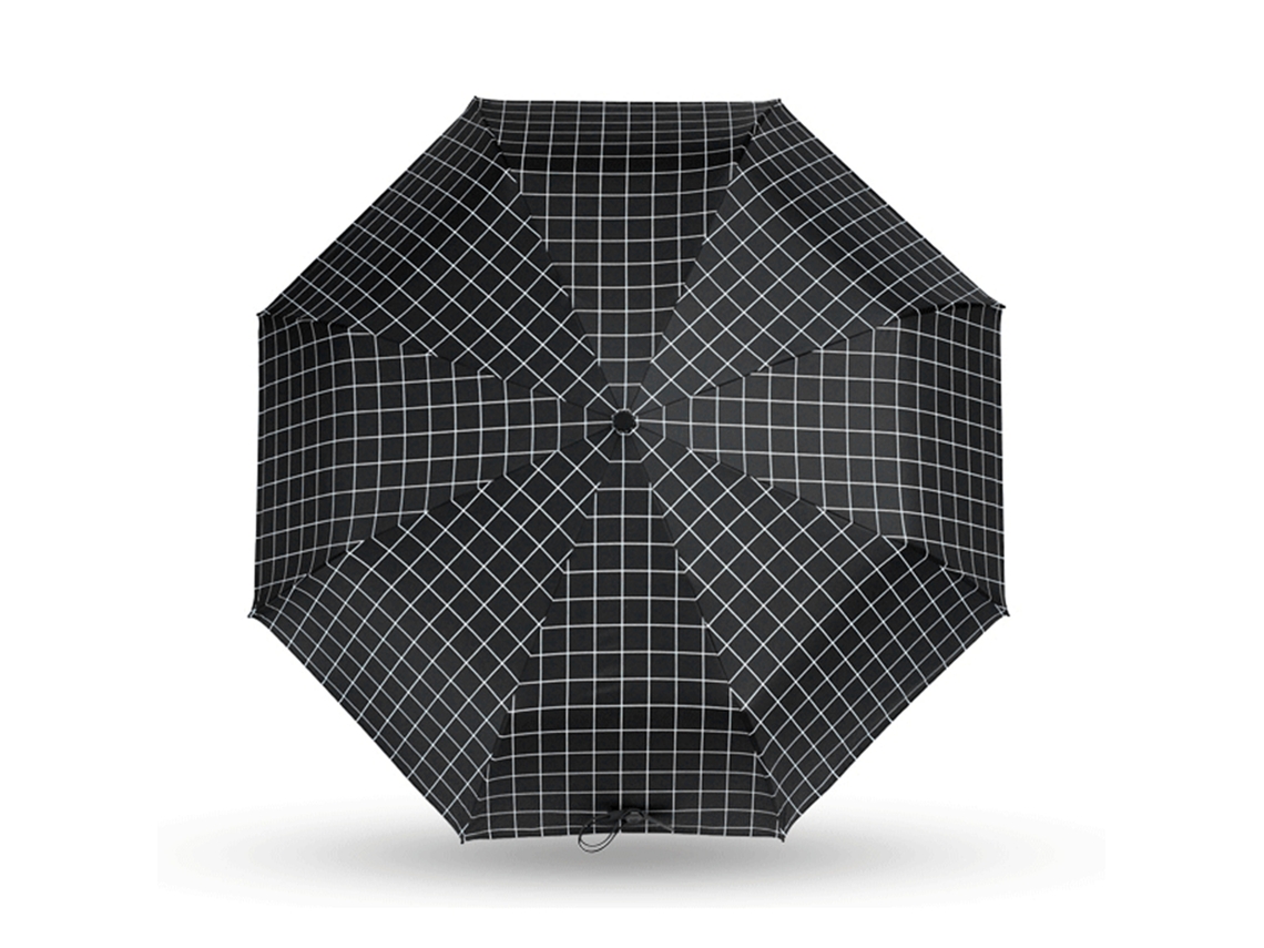 Paraguas Automático Doble Propósito Uv Resistente Impermeable Viento Resistente Plegable Para Viajes Negro