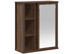 Maison Exclusive - Mueble De Baño De Pared Con Espejo Roble Marrón 50x21x60 Cm