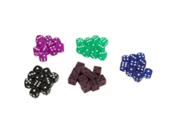 Juego De 50 Dados De Plástico Translúcido De 6 Caras Con Esquinas Redondeadas, De 1,5 Cm (0,6 Pulgadas), Para Juegos De Mesa.