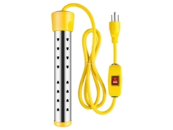 Calentador de inmersión de 1500 W para cubo, seguro, con textura de acero inoxidable, varilla de calentamiento rápido, varilla de alta potencia. GOKOCO