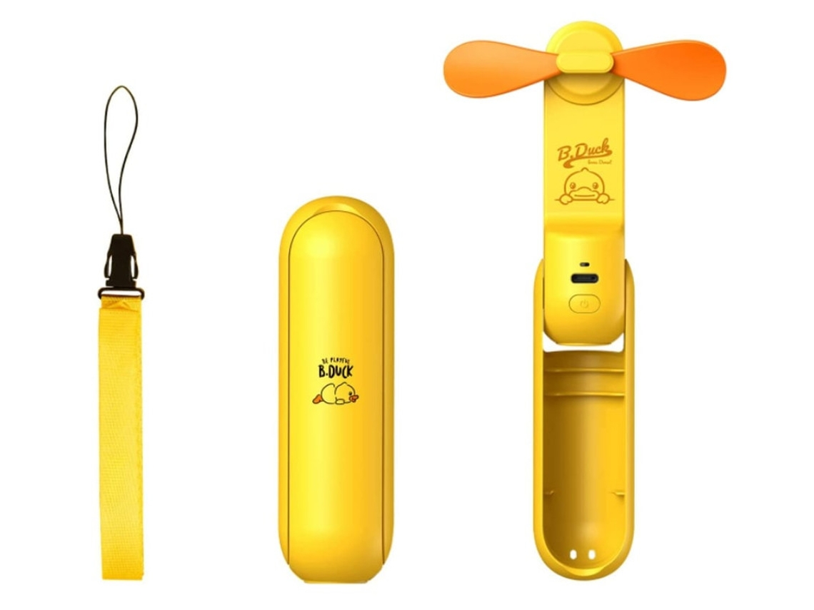 Mini ventilador portátil de bolsillo, recargable con batería de 2000 mAh, 14-21 horas de autonomía, Yizhood (amarillo)