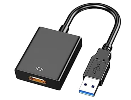 Adaptador USB a HDMI USB 3.0/2.0 a HDMI 1080P Full HD Video Audio Adaptador convertidor de monitor múltiple Negro