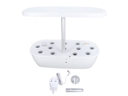 Sistema de jardín hidropónico de interior con luz LED 100-240 V, blanco (Reino Unido)