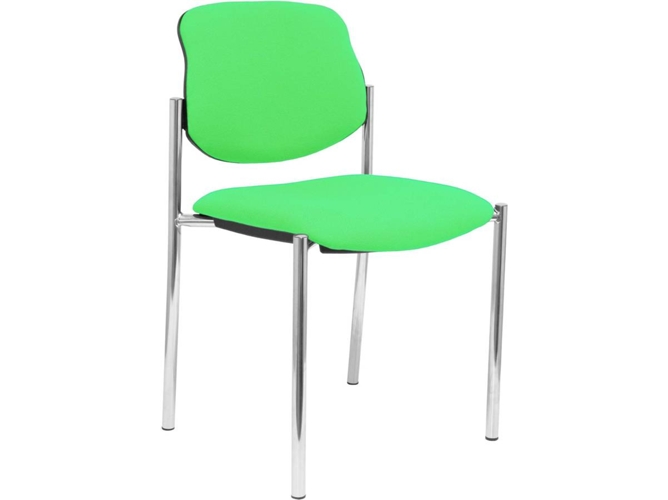 Silla de Confidente PIQUERAS Y CRESPO Villalgordo Verde Pistacho y Chasis Cromo