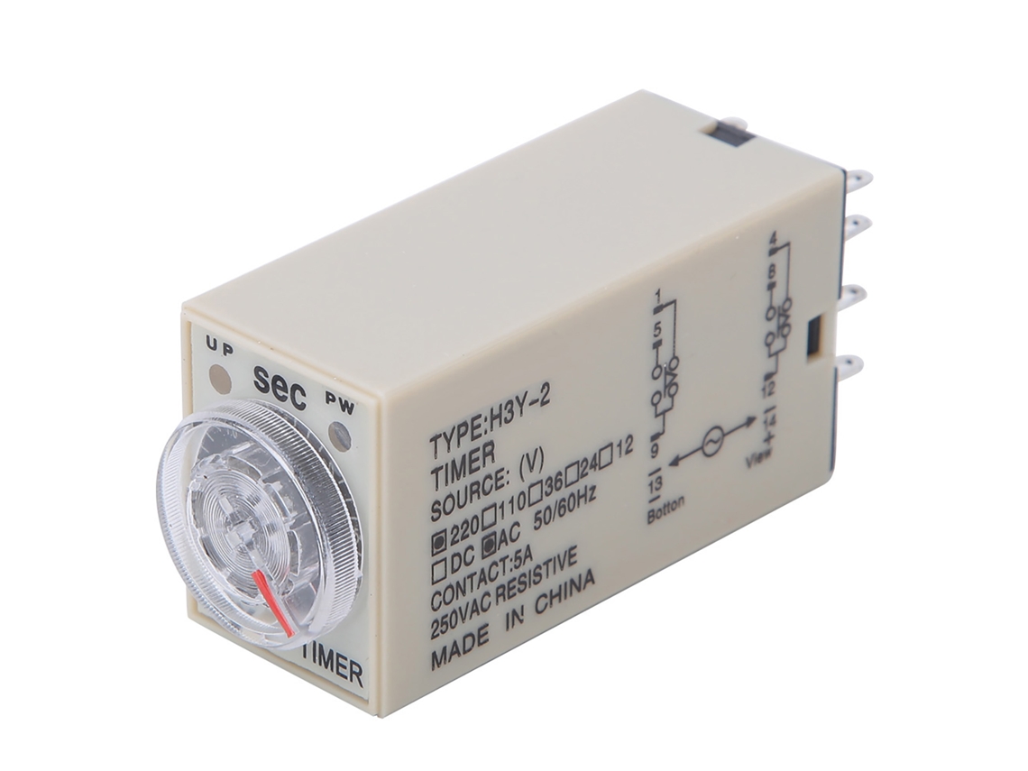 Veloriskku-relé De Tiempo H3y-2 8 Pines Ajustable 0-3s 220vac Para Electrodomésticos Suministros Eléctricos