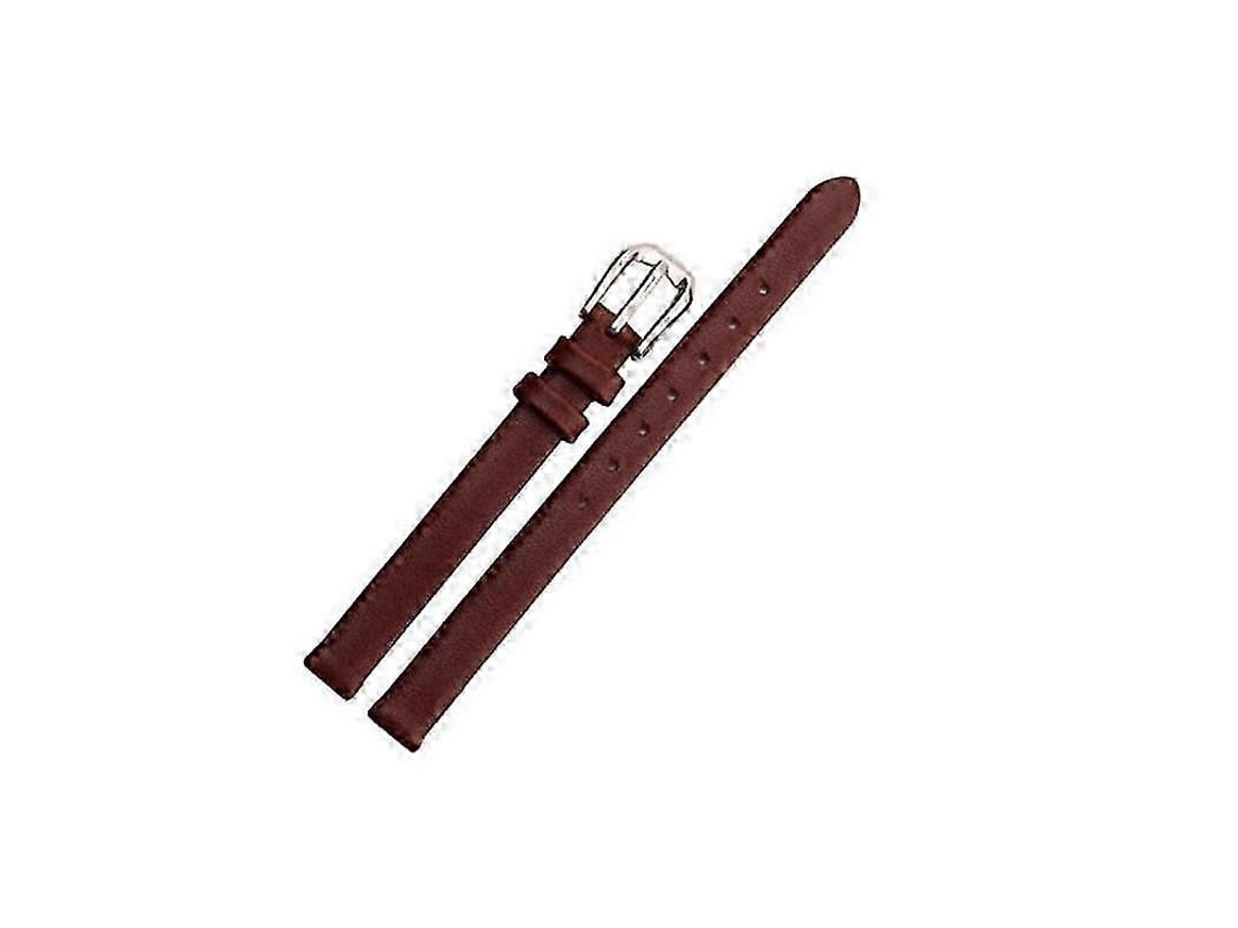 Pulsera De Cuero Auténtico Con Hebilla De Acero Inoxidable Para Reloj Mujer 15mm Marrón 15mm Marrón