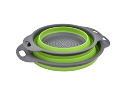 2026da-colador Plegable De Silicona Para Cocina, Ecoamigable No Tóxico, 2 Tamaños (verde)
