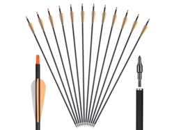 Flechas de carbono, 30 pulgadas, 500 puntas, 12 piezas, color naranja, OEM