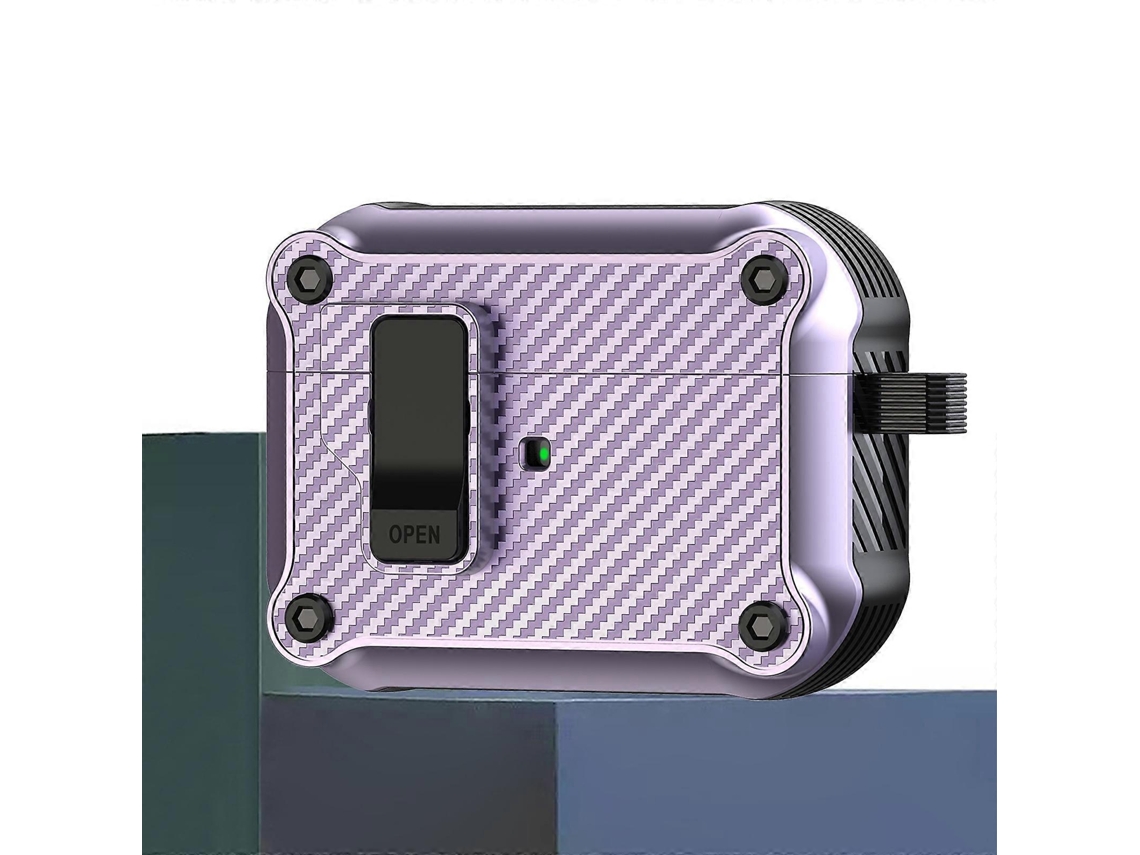 Estuche protector de fibra de carbono GIECY para auriculares con interruptor magnético automático
