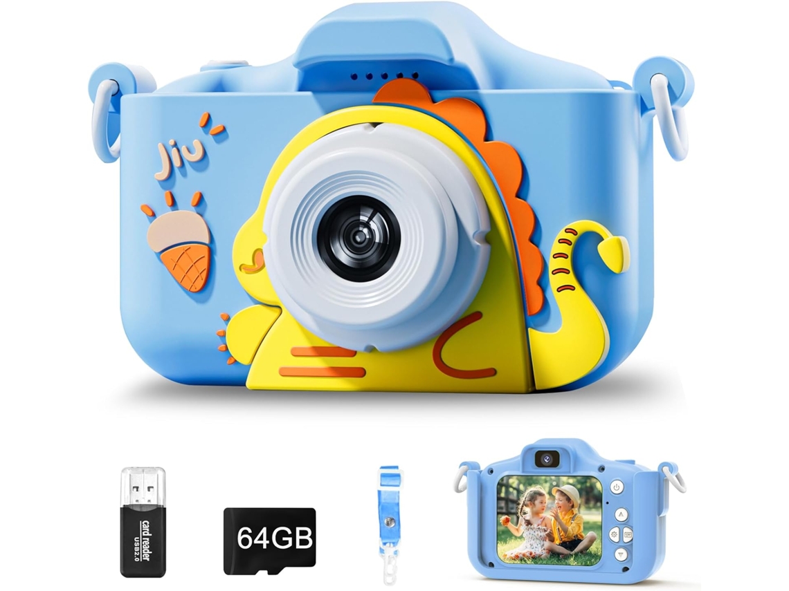 Cámara Digital Para Niños 1080p Hd Pantalla Hd De 2.4 Pulgadas Regalo De Cumpleaños De Navidad (64g/azul) Gertiz