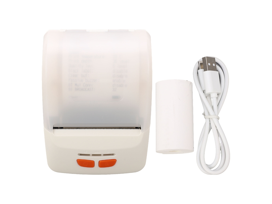 Impresora térmica portátil inalámbrica Bluetooth para tickets y recibos de punto de venta.