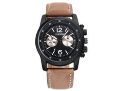 Reloj De Pulsera Moda Simple Con Correa De Piel Pu (marrón)