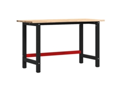 Maison Exclusive - Banco De Trabajo Madera Maciza De Roble 140x60x81,5 Cm