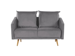 Sofá de 2 plazas BELIANI Maura de Terciopelo Gris 130x78x83