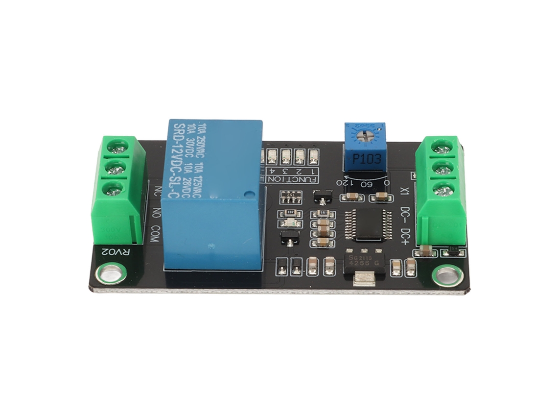 Módulo De Relé De Atraso Com Função De Trava Automática E Interrupção Atrasada Para Controle Industrial Dc12v
