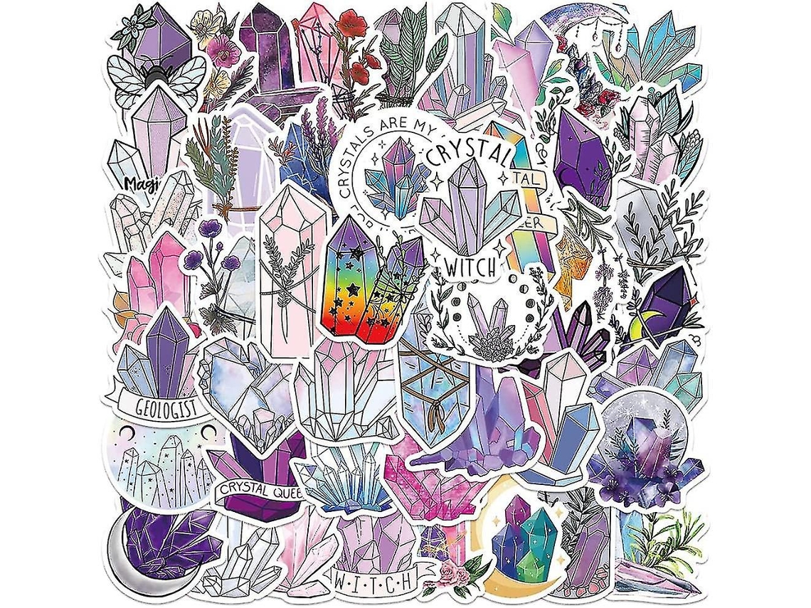 Paquete de 50 pegatinas kawaii para scrapbooking, dibujos animados y estética femenina. Fabricadas en PVC impermeable. Multiusos. Estilo 2.