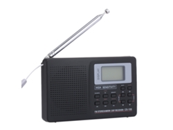 Radio Portátil Am Fm Sw Pantalla Digital Multibanda Radio De Onda Corta Con Función Reloj Y Alarma