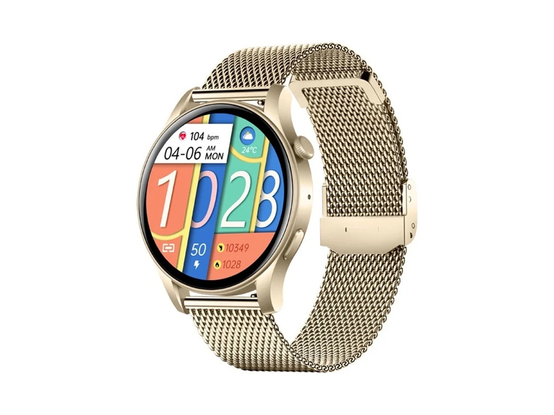 Reloj inteligente para mujer con función de teléfono, reloj de fitness con monitor de frecuencia cardíaca y medición de presión arterial.