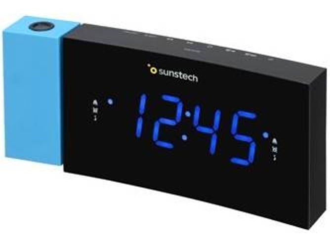 Radio Despertador SUNSTECH FRDP3BL (Azul - Digital - FM - Corriente - Alarma Doble - Función Snooze)
