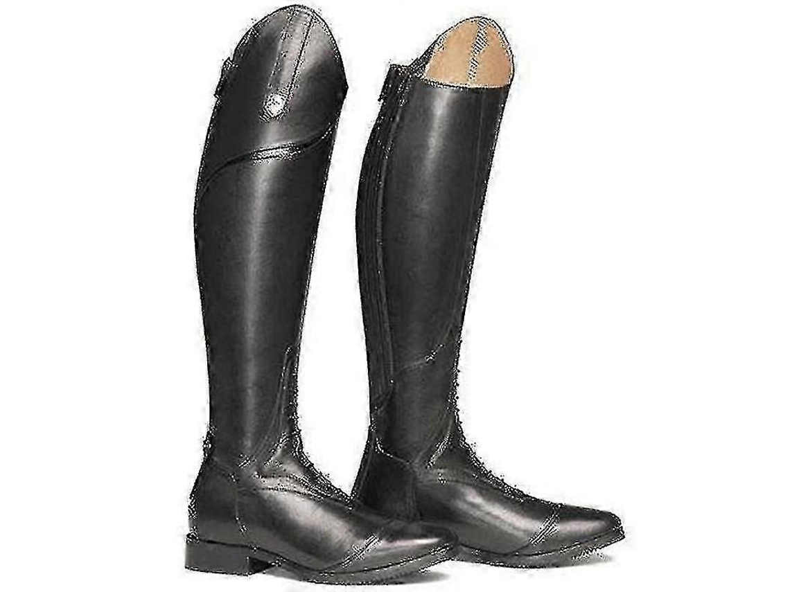Botas Altas De Montar Para Mujer En Piel Sintética Con Cremallera Trasera.