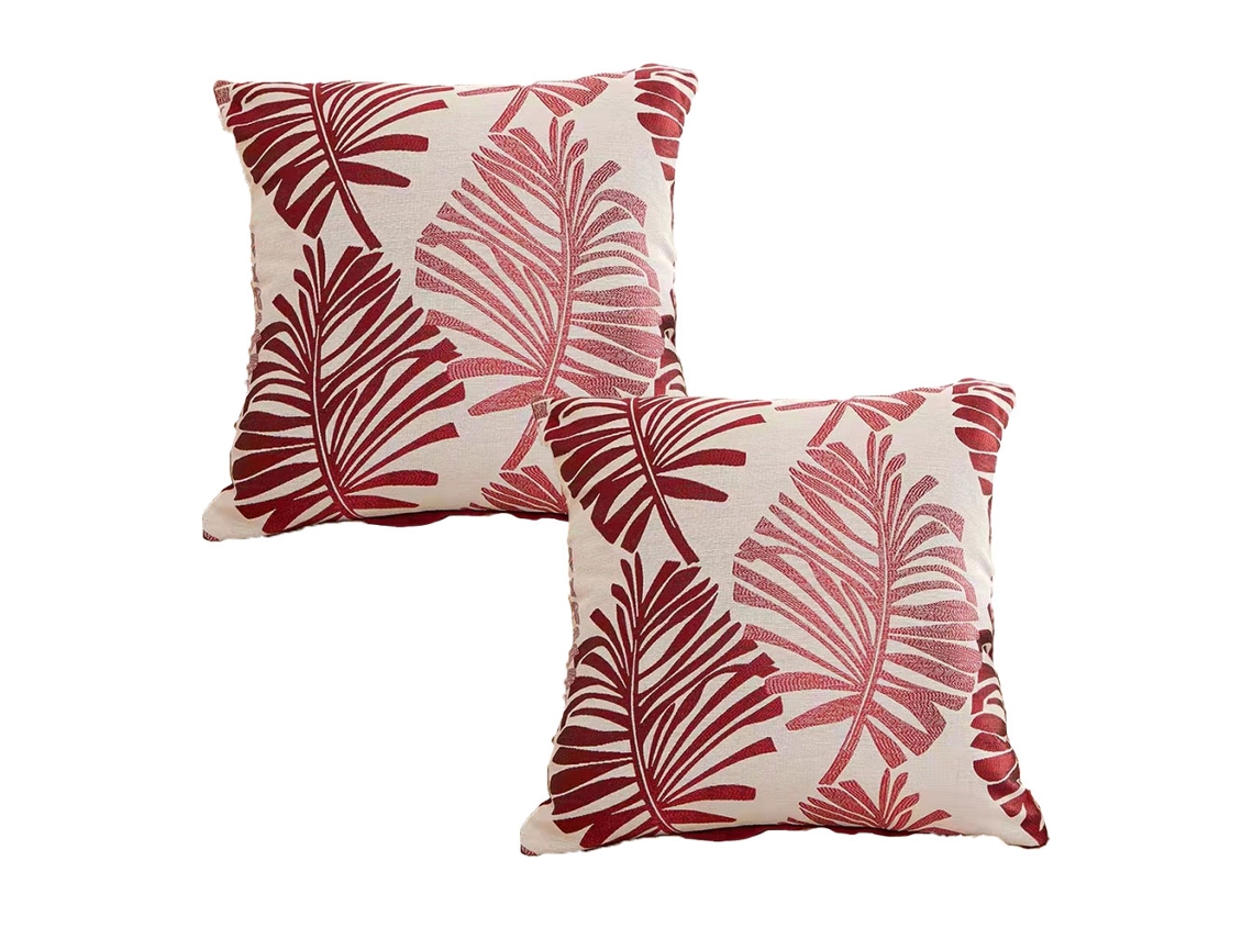 2 Fundas De Almohada Cuadradas De Lino Para Oficina