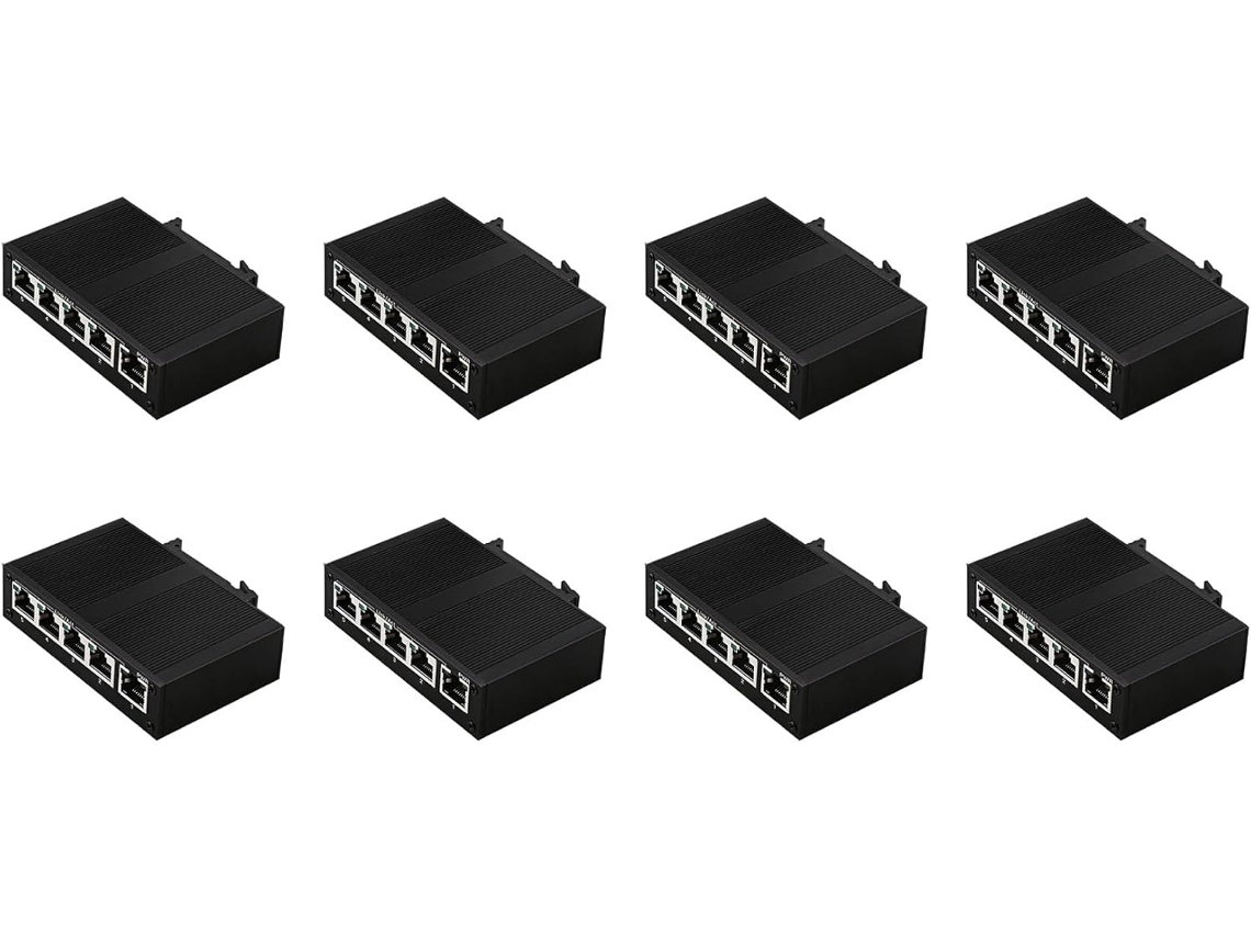 8 Conmutadores De Red Ethernet De Grado Industrial De 5 Puertos Y 100 Mbps