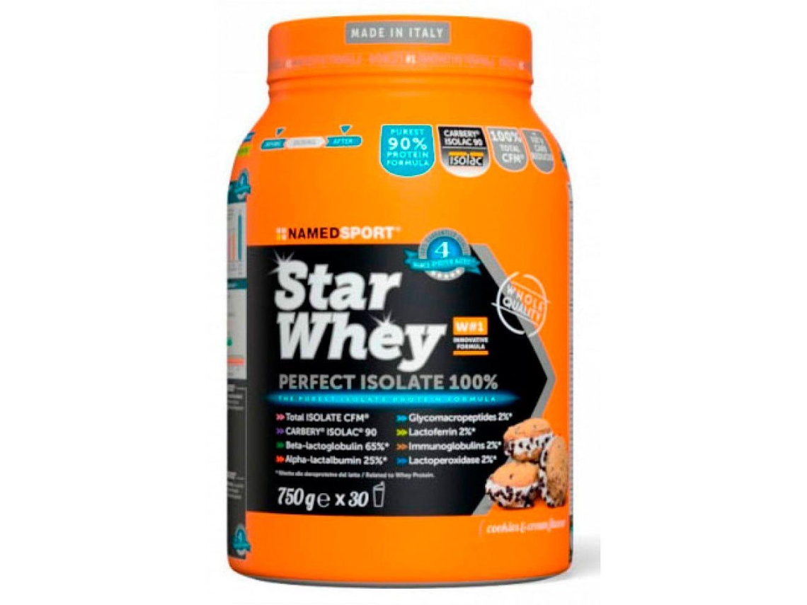 Proteína de Suero de Leche NAMEDSPORT Star Whey Isolate Cookies & Cream (750g)