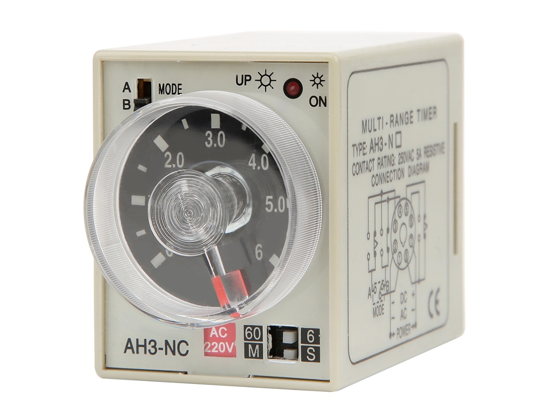 Relé de retardo de encendido Ah3 Nc ajustable AC220V 50/60Hz