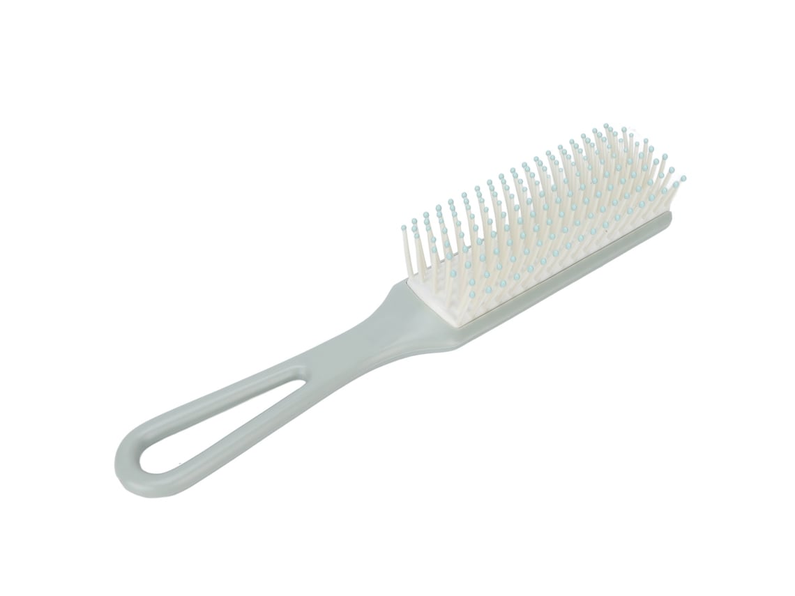 Pincel Desenredante Portátil Con Resistencia A Deslizamiento, Ventilado Y Masaje, Con Agujero De Colgado, Verde