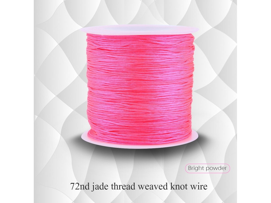 Cordón De Nailon Para Nudos Chinos, 100 M X 0,8 Mm, Rosa Brillante, Hilo De Macramé Para La Fabricación De Joyas.