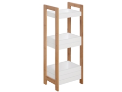 Estantería De Bambú De 3 Niveles Para Cocina/lavadero, 27,5 X 20,8 X 74 Cm, Blanco Natural.