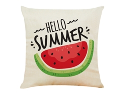 Funda De Almohada Verano De Algodón Y Lino - Funda De Almohada De Lino 45X45-A JEIIBRZUI