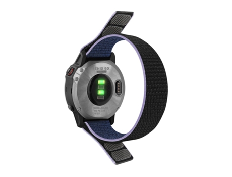Correa de nailon ajustable con lazo para Garmin Descent G1/Fenix 7/6 Pro/5 Plus - azul medianoche