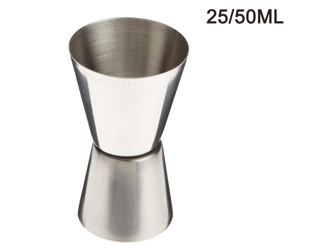 MEOIRUERY Copa Doseadora de Acero Inoxidable Doble Extremo 25/50 ml para Bar Cócteles Fiestas