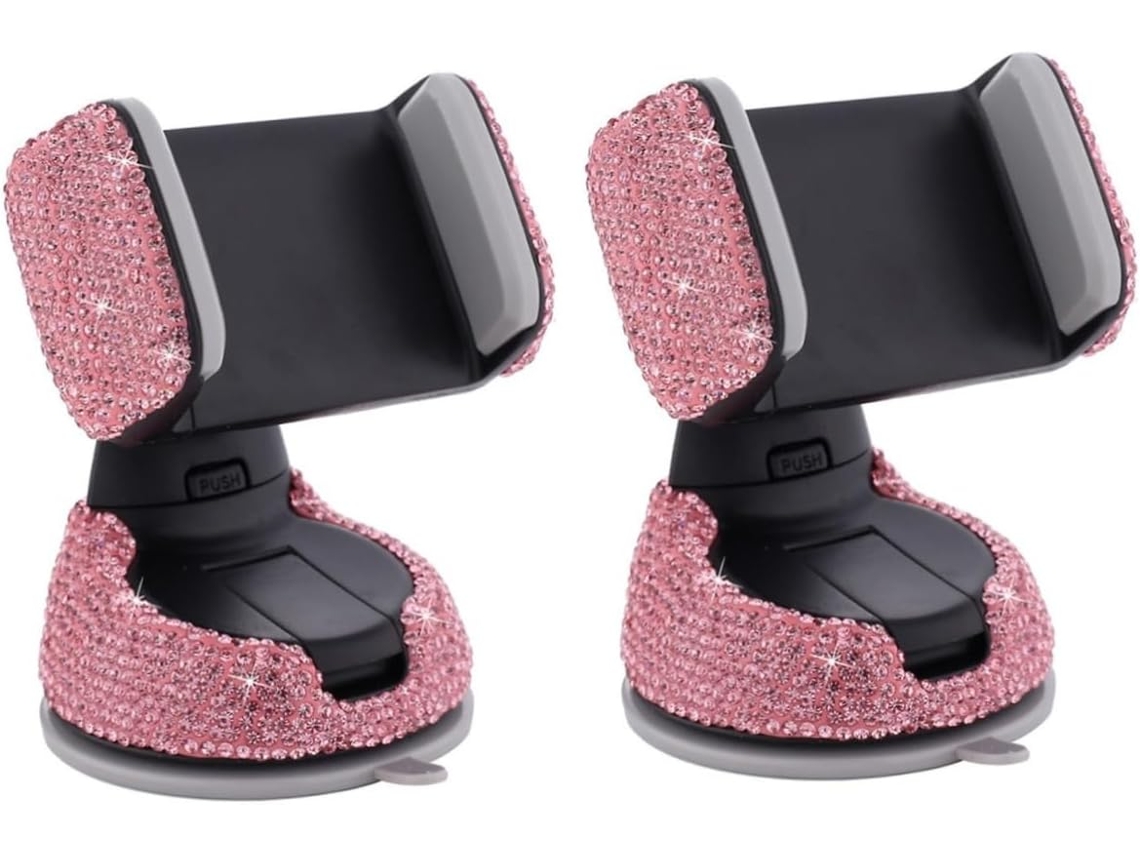 Soporte Para Teléfono De Coche Con Detalles Brillantes (2 Unidades)
