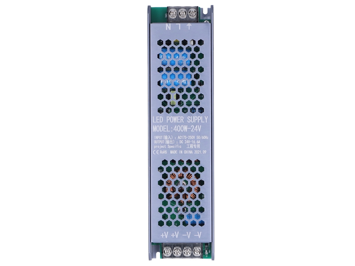Driver De Alimentación Led De Interrupción 400w Transformador Luces Magnéticas Ac175-250v Negro Largo