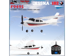 Avión RC F949 Cessna 182 de ala fija, 3 canales, giroscopio 2.4G, 3D6G, modelo RTF, avión de control remoto para exteriores. Aeuzwr