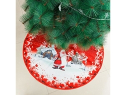 Falda árbol de Navidad estampada en lana 90cm - Marca - Modelo - Verde - Adulto - Mixto S/MARCA