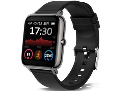Smartwatch MDUG Monitor de Frequência Cardíaca Preto
