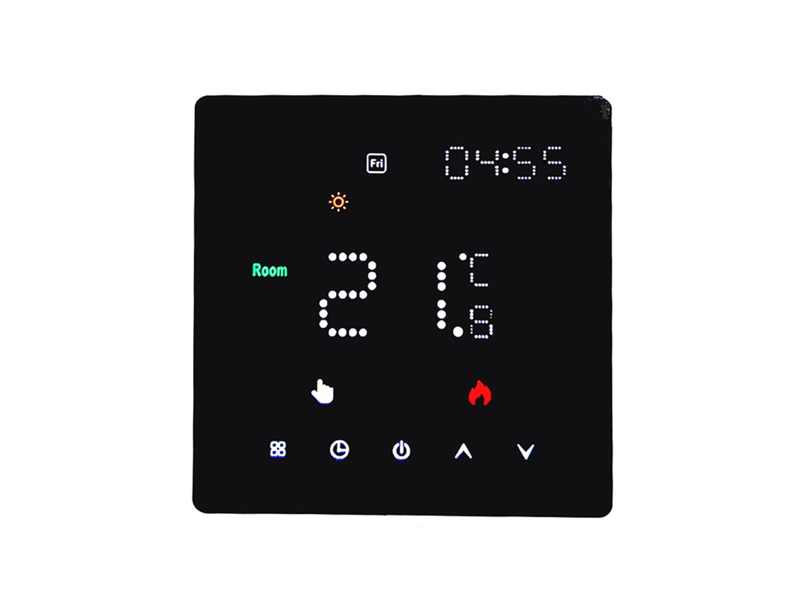 Termostato Inteligente Programável Semanal Com Controle De Temperatura E Iluminação Ajustável