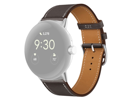 Correa de piel auténtica con hebilla para Google Pixel Watch - gris pardo