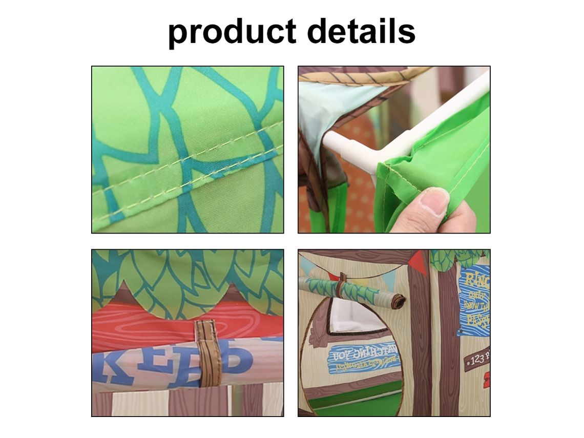 Tienda De Juegos Infantil, Casita De Juegos Pequeña Para Interiores Con Puerta Enrollable Y Ventana Para Sala De Juegos.