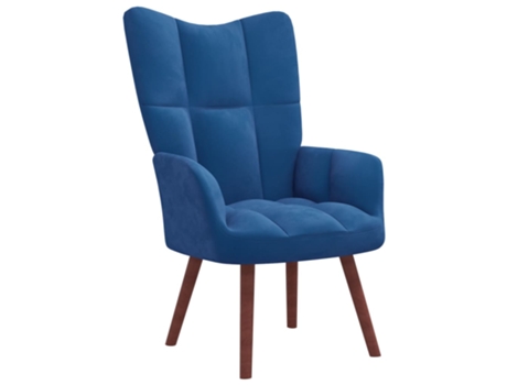 Silla de relajación VIDAXL Azul Terciopelo (61.5x69x95.5 cm)